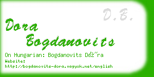 dora bogdanovits business card